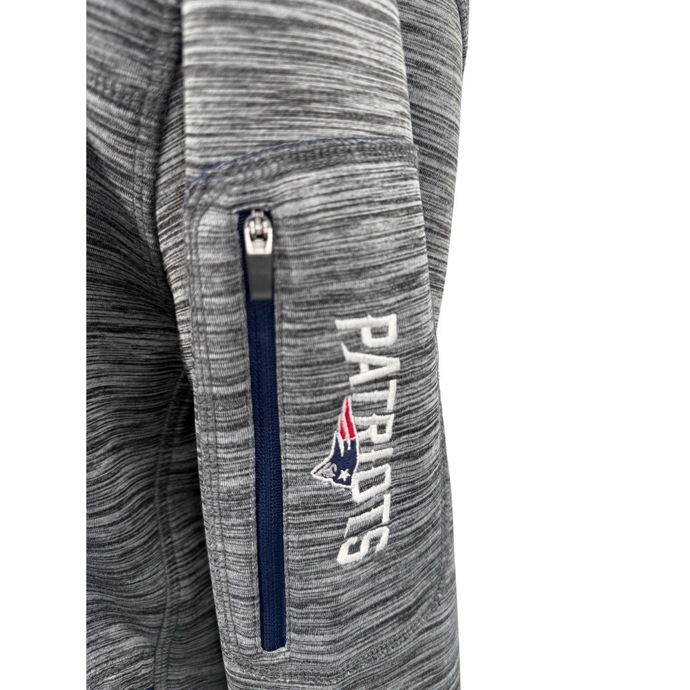 New England Patriots Quarter Zip Pullover Mens XL Gray NFL GIII Jacket Pockets - Picture 5 of 15